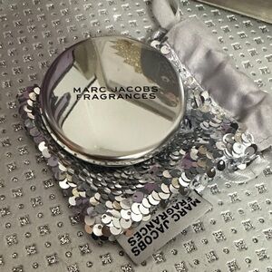 Marc Jacobs Perfume Silver Mirror with Sequin Sleeve NWOT